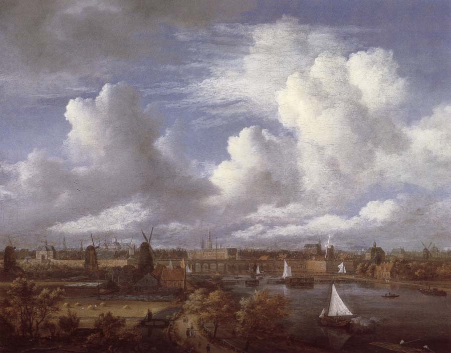 Panoramic View of the Amstel Looking towards Amsterdam